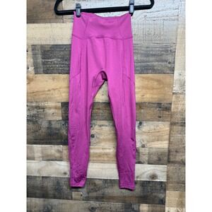 Buffbunny Collection Magenta Pink High Waisted Pocket Leggings Small 24 Inseam